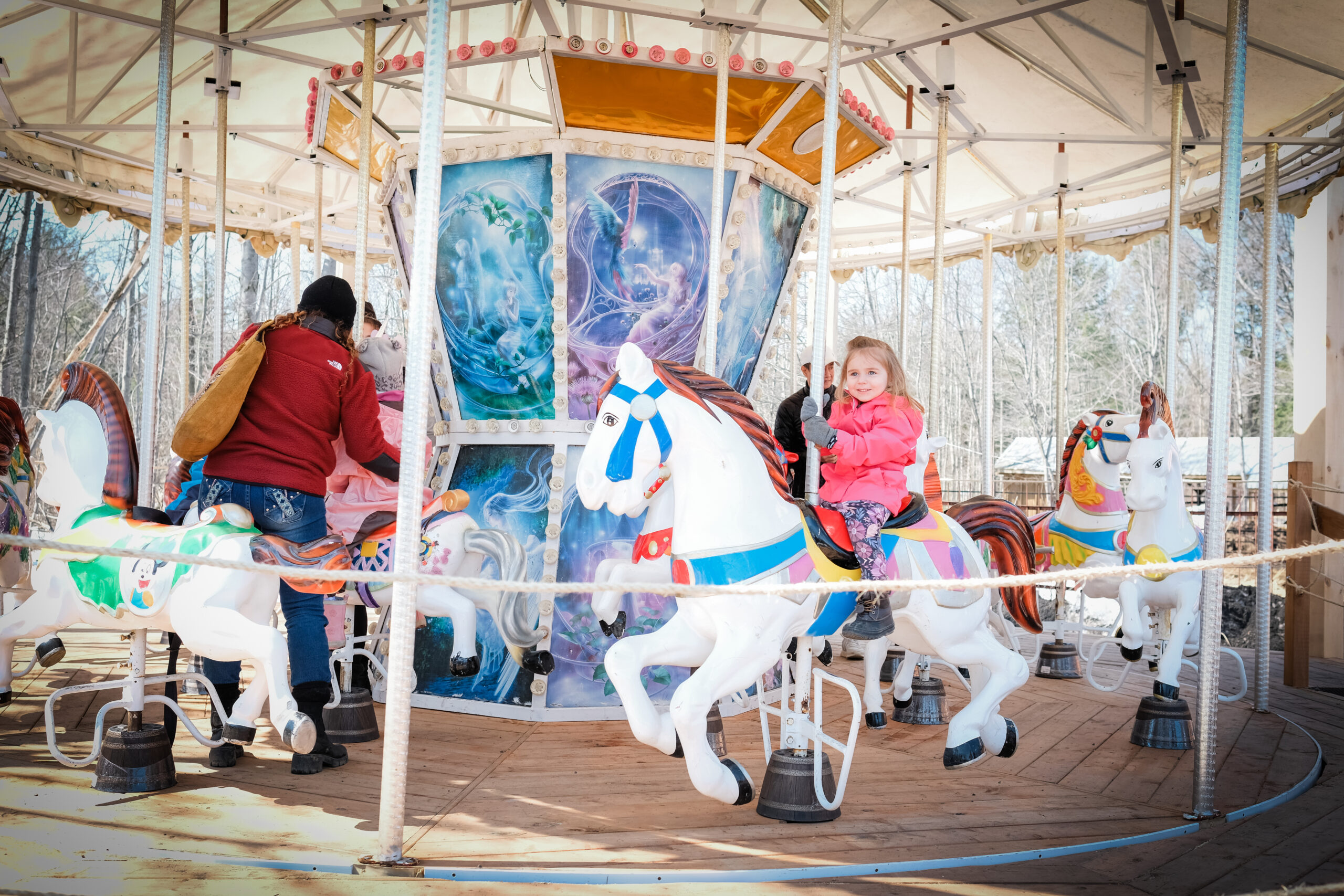 A child on the carousel